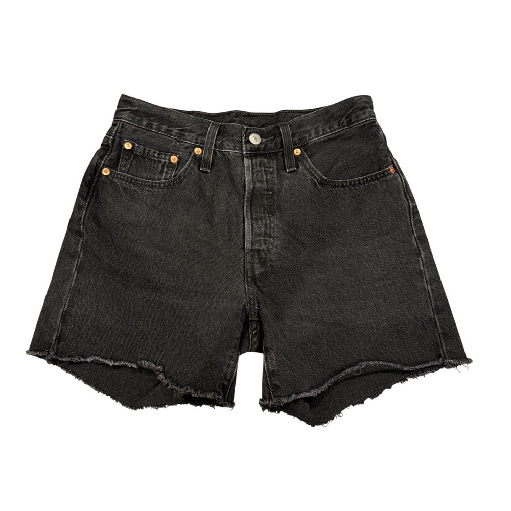 Levis 501 Original High Rise Cut Off Denim Shorts